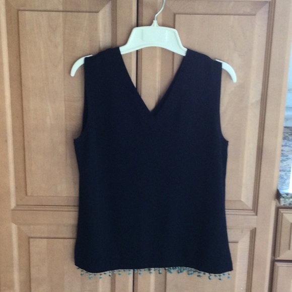 Joseph A  Woman’s Black Sleeveless Top size M beads on bottom trim.      #275 - Picture 5 of 11